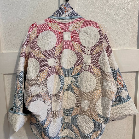 Lady Lancaster “Aunt Ethel” Vintage Quilt Shawl Collar Jacket - Picture 12 of 13